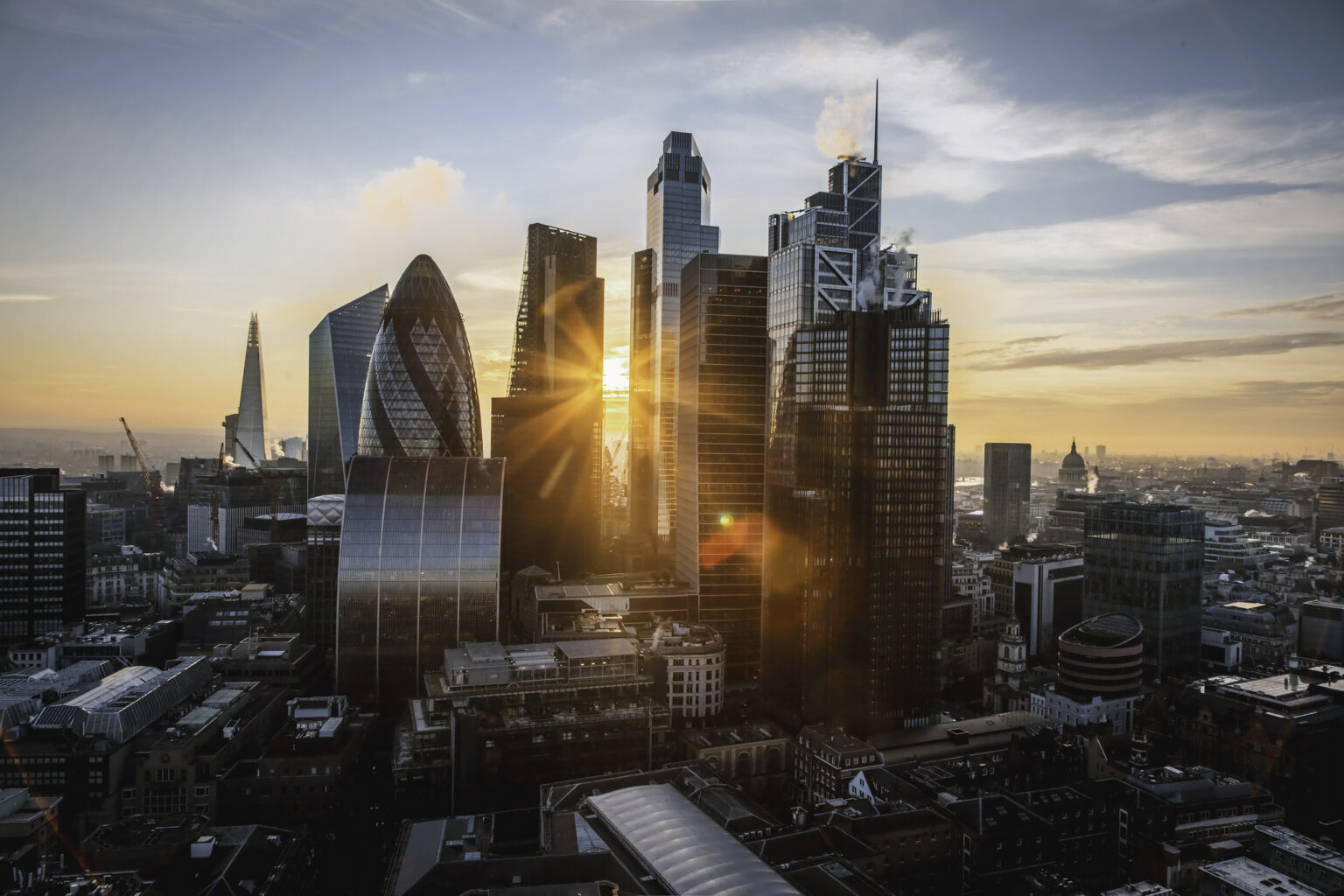 Sunset over London